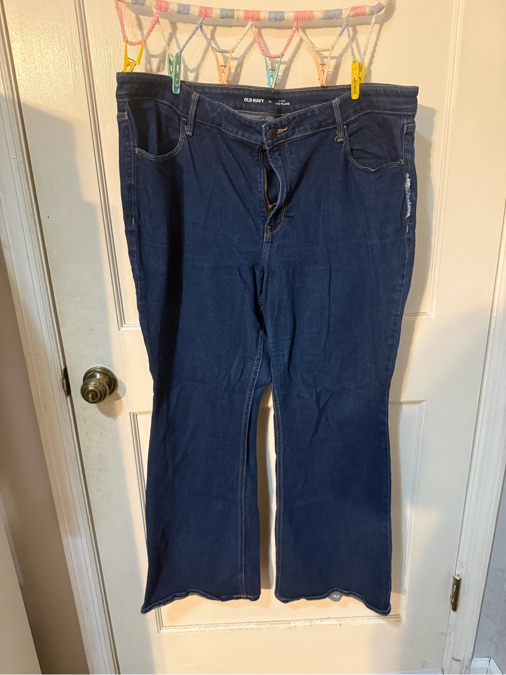 Old Navy Women's Navy Flared Jeans